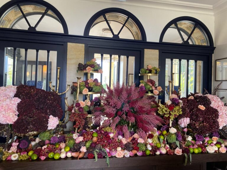 decoration florale buffet anniversaire