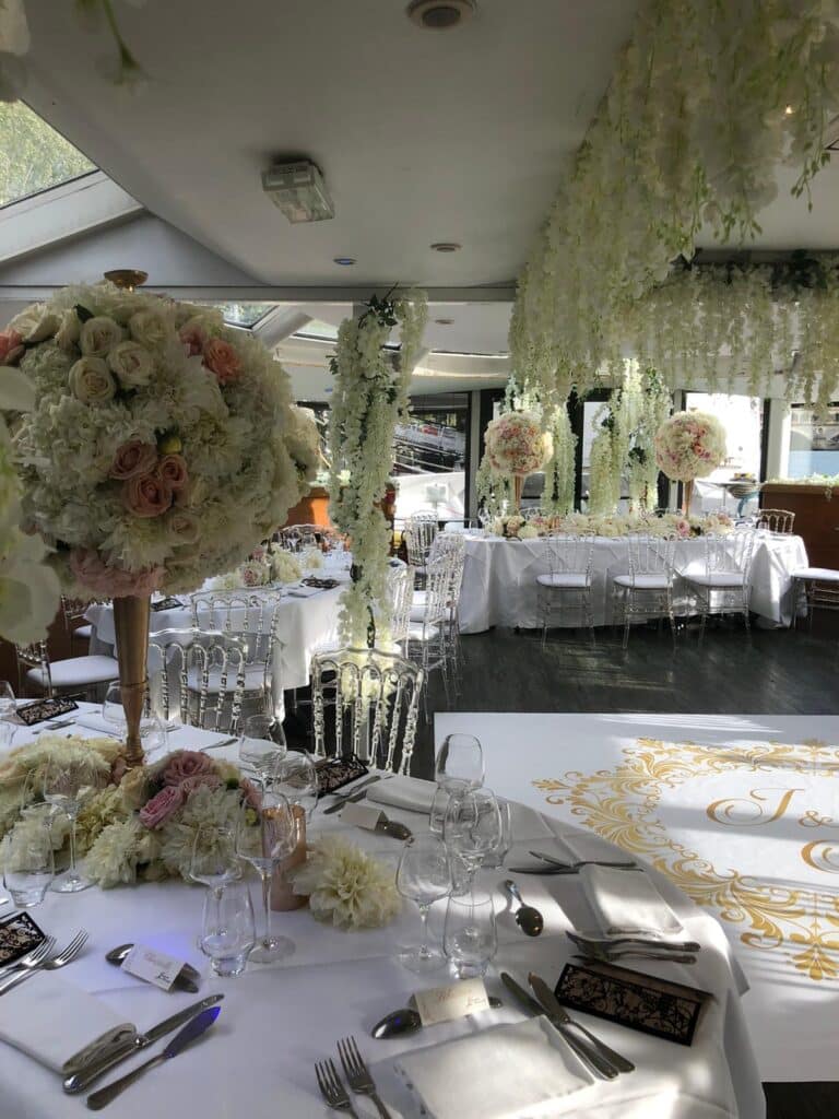 reception peniche deco florale