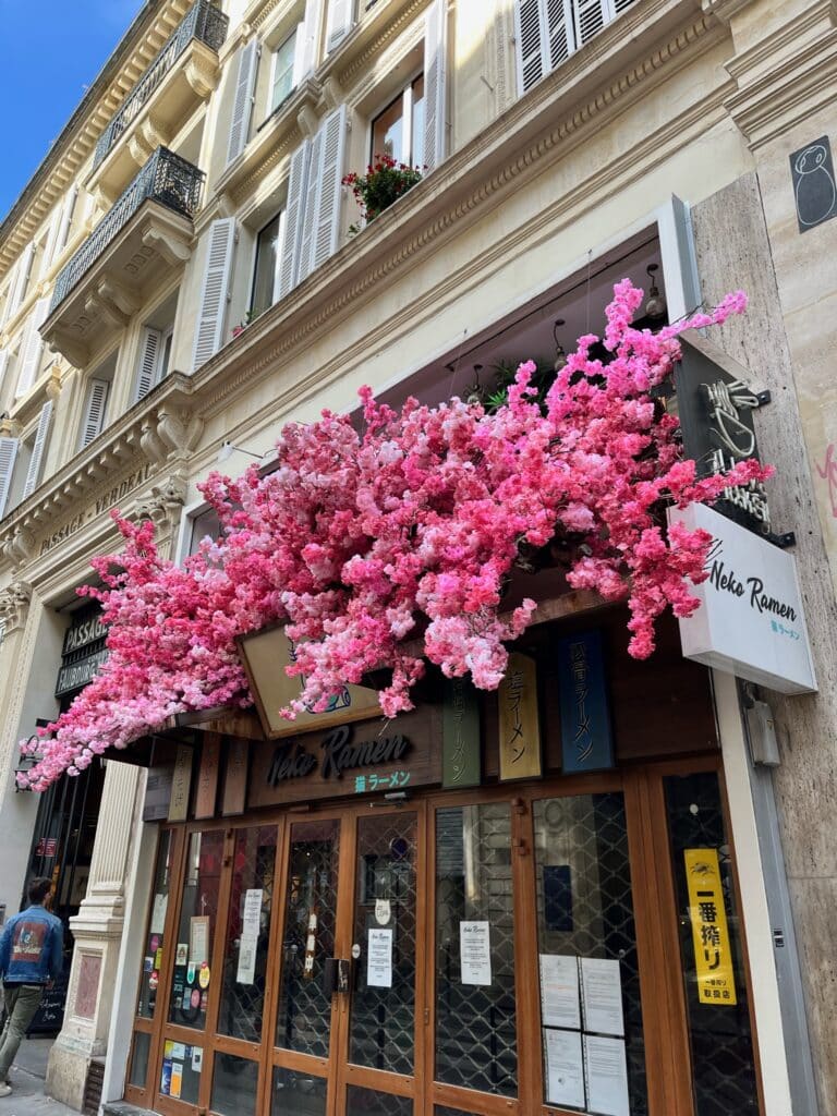 Neko Ramen deco florale exterieure et intérieure Deschamps Luc (7)