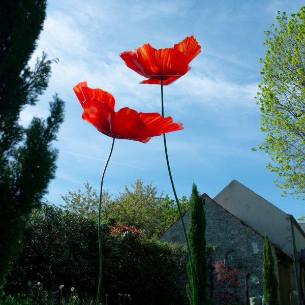 Fleur geante plexi sur pied