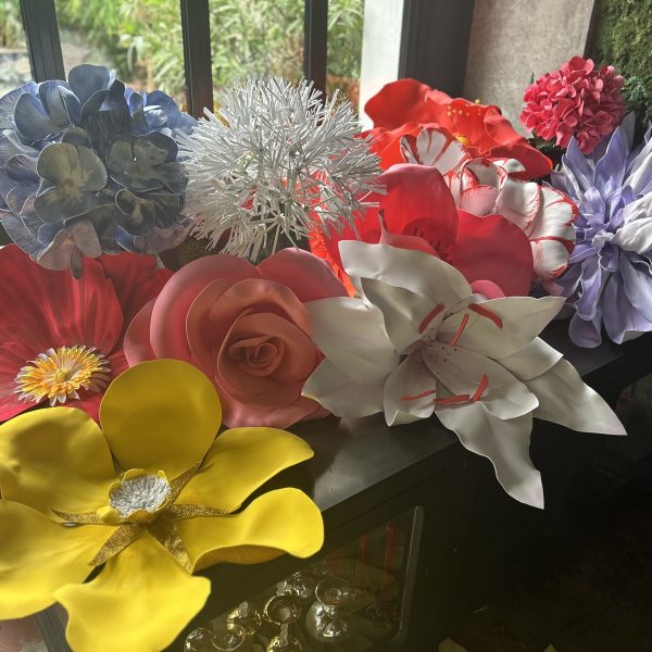 Fleurs geantes mousse