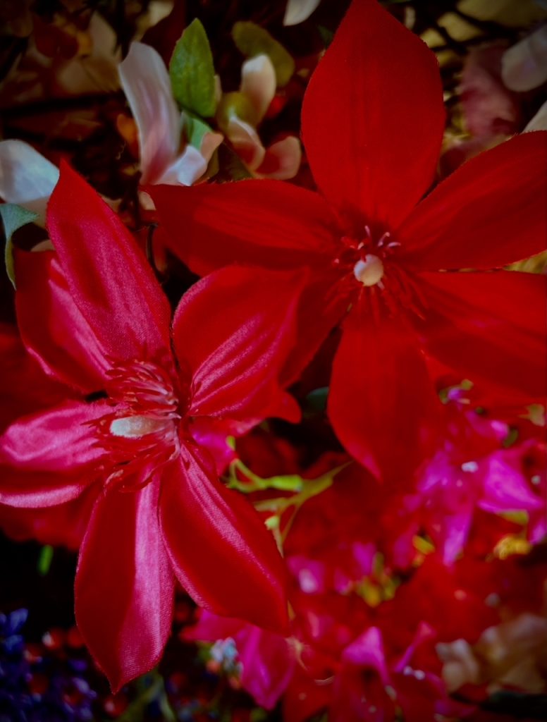 Fleurs artificielles roses fushia