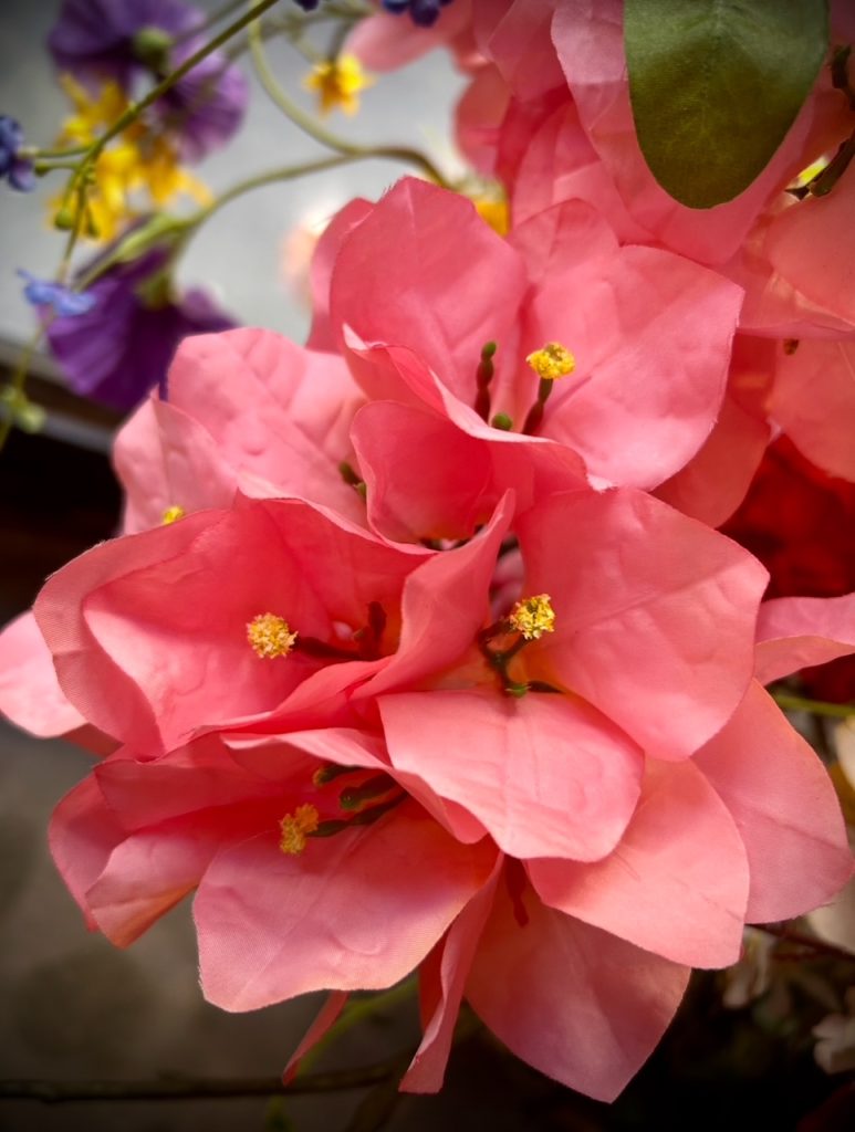 Fleurs artificielles roses Saumon