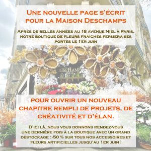 Lire la suite à propos de l’article Fermeture de la boutique 18 avenue Niel Paris17