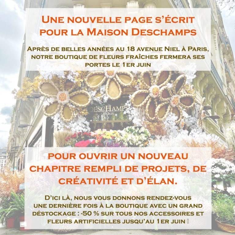 Lire la suite à propos de l’article Fermeture de la boutique 18 avenue Niel Paris17