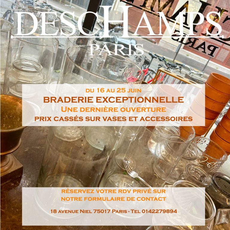Lire la suite à propos de l’article Braderie Exceptionnelle du 15 au 25 juin 2026 au 18 av Niel avant fermeture
