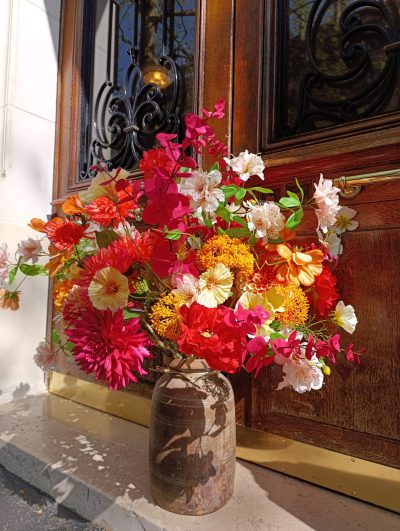 Bouquet fleurs de soie Deschamps Paris 17 (2)
