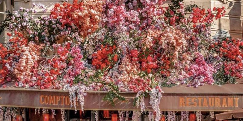 decoration florale brasserie